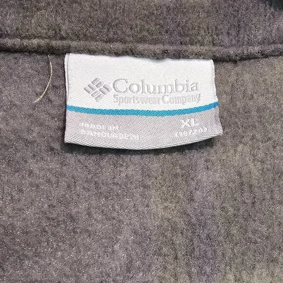 Columbia Kids Youth Full-Zip Plaid Fleece Jacket Size XL 18/20 Gray & Green EUC - Picture 9 of 11
